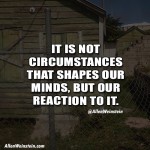It Is Not Circumstances That Shapes Our Minds, But Our Reaction To It - Allen Weinstein