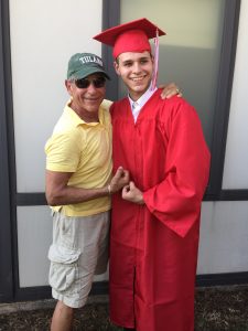 Allen Weinstein with grandson Darin for his high school graduation